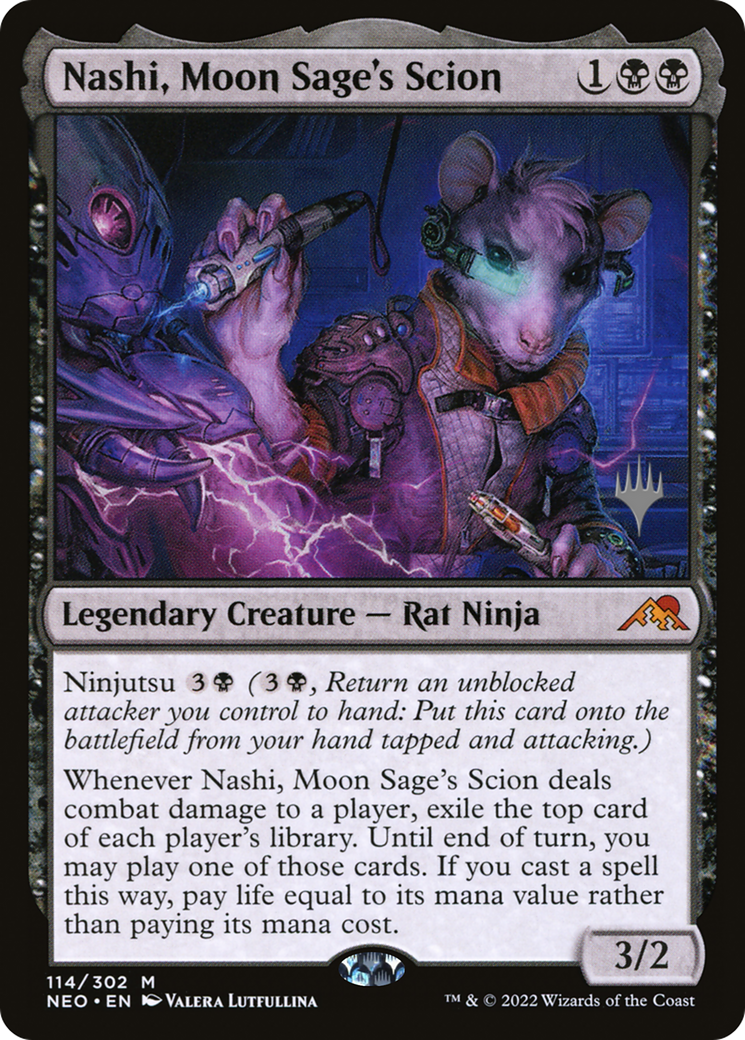 Nashi, Moon Sage's Scion (Promo Pack) [Kamigawa: Neon Dynasty Promos]-1