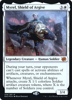 Myrel, Shield of Argive [The Brothers' War Prerelease Promos]-1
