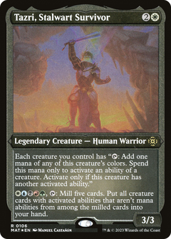 Tazri, Stalwart Survivor (MAT-106) - March of the Machine: The Aftermath Etched Foil-1