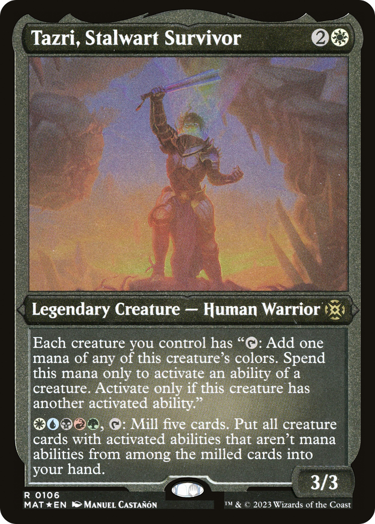 Tazri, Stalwart Survivor (MAT-106) - March of the Machine: The Aftermath Etched Foil-1
