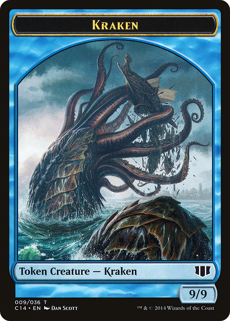 Kraken // Zombie (011/036) Double-Sided Token [Commander 2014 Tokens]-3