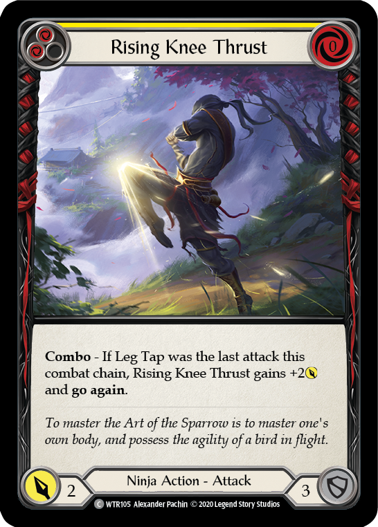 Rising Knee Thrust (Yellow) [U-WTR105] (Welcome to Rathe Unlimited)  Unlimited Rainbow Foil-2