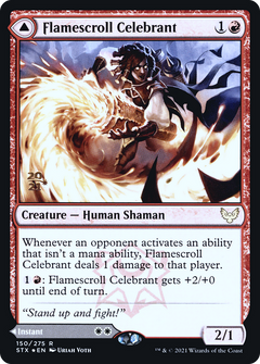 Flamescroll Celebrant // Revel in Silence [Strixhaven: School of Mages Prerelease Promos]-3