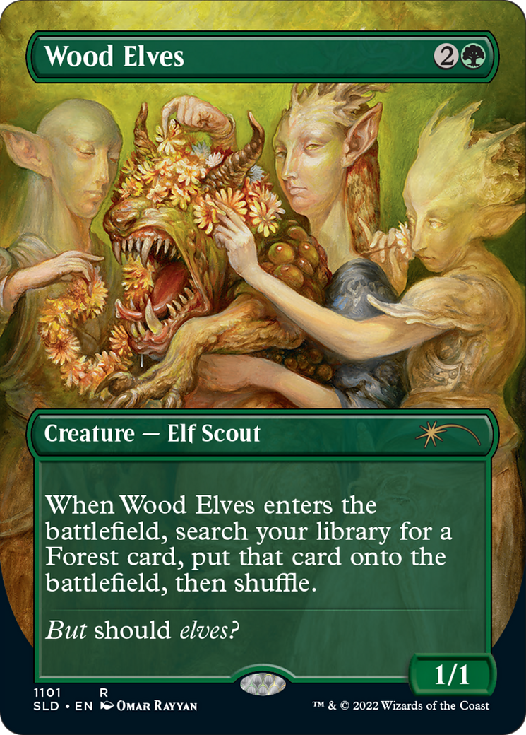 Wood Elves (Borderless) (SLD-1101) - Secret Lair Drop (Borderless)-1
