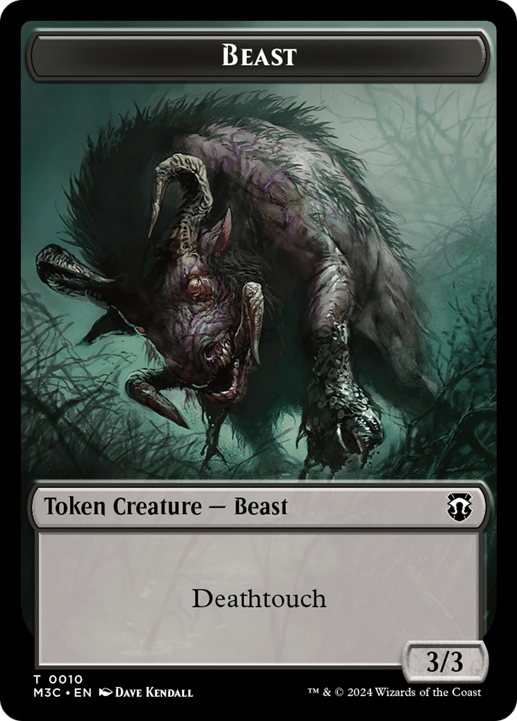 Beast (TM3C-010) - Modern Horizons 3 Commander Tokens Foil-1