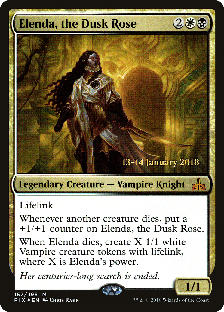 Elenda, the Dusk Rose [Rivals of Ixalan Prerelease Promos]-1