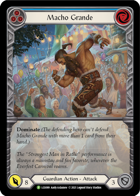 Macho Grande (Blue) [LGS089] (Promo)  Rainbow Foil-1