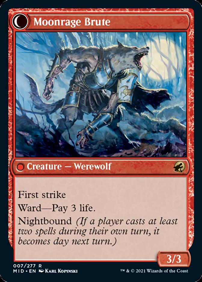 Brutal Cathar // Moonrage Brute [Innistrad: Midnight Hunt]-2