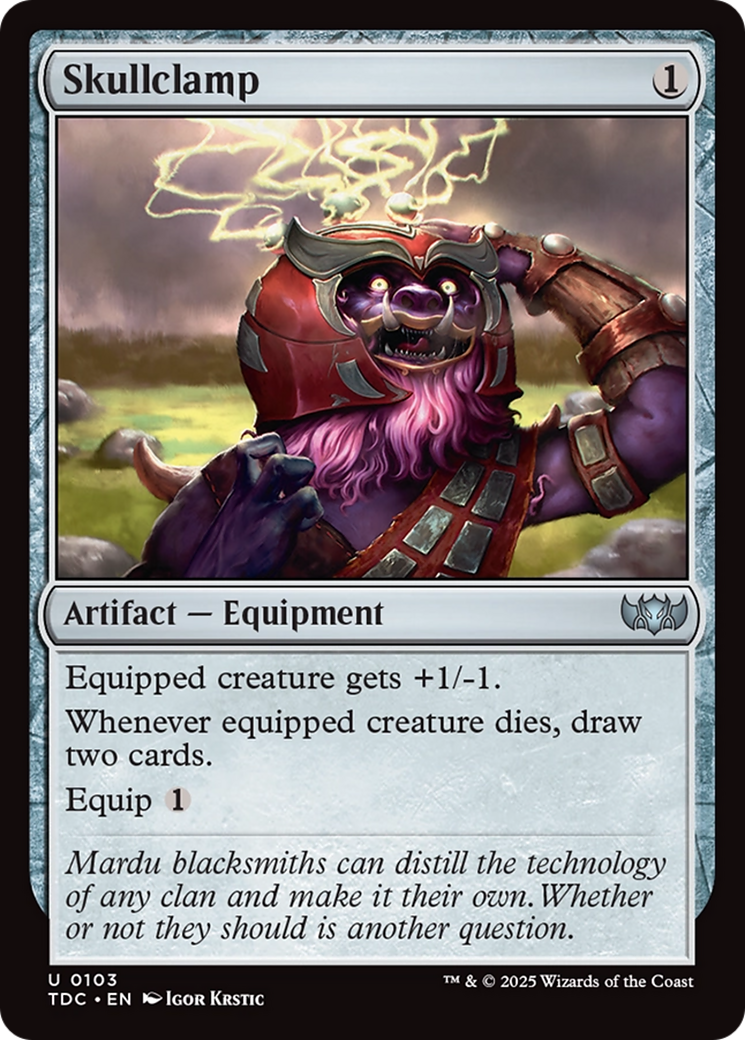 Skullclamp [Tarkir: Dragonstorm Commander]-1