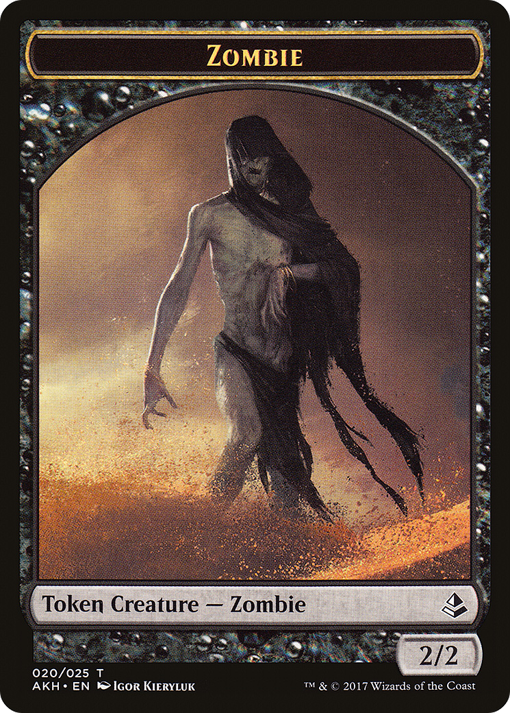 Zombie Token (AKH-020) - Amonkhet Tokens-1