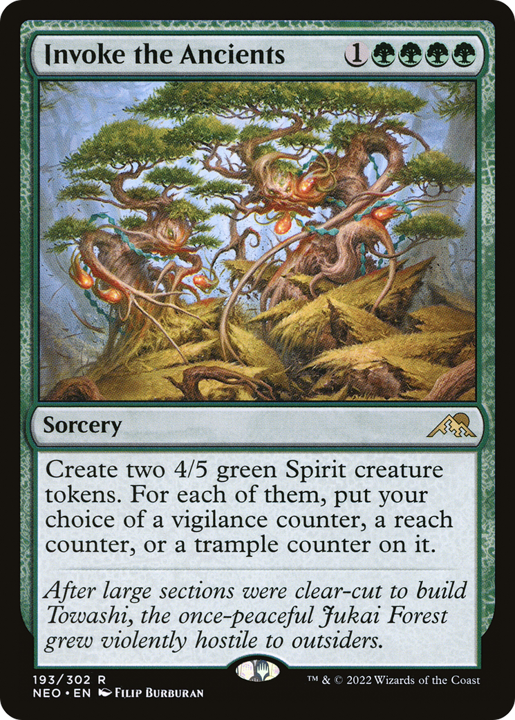 Invoke the Ancients (NEO-193) - Kamigawa: Neon Dynasty Foil-1