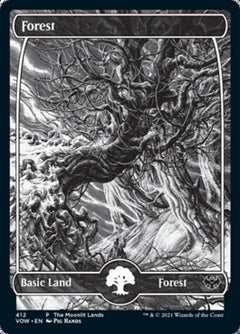 Forest (The Moonlit Lands) (Foil Etched) [Innistrad: Crimson Vow Promos]-1