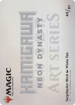 Surgehacker Mech // Surgehacker Mech (ANEO-045) - Neon Dynasty Art Series (Borderless) Foil-2