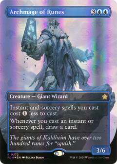 Archmage of Runes (Borderless) (Mana Foil) [Foundations]-1
