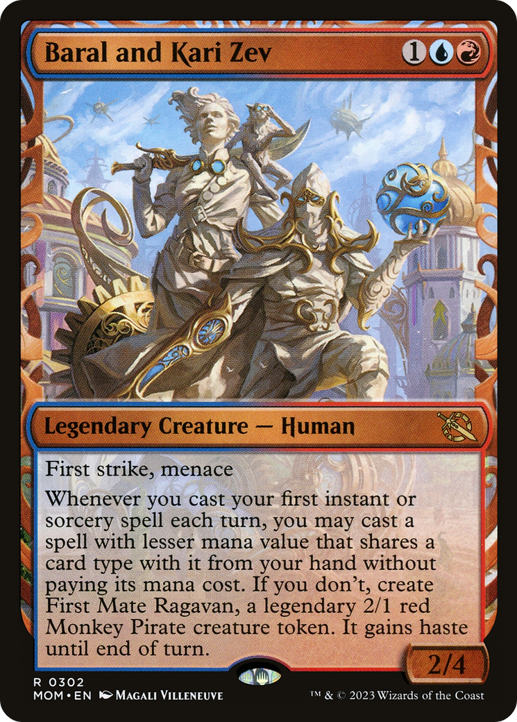 Baral and Kari Zev (Showcase Planar Booster Fun) [March of the Machine]-1