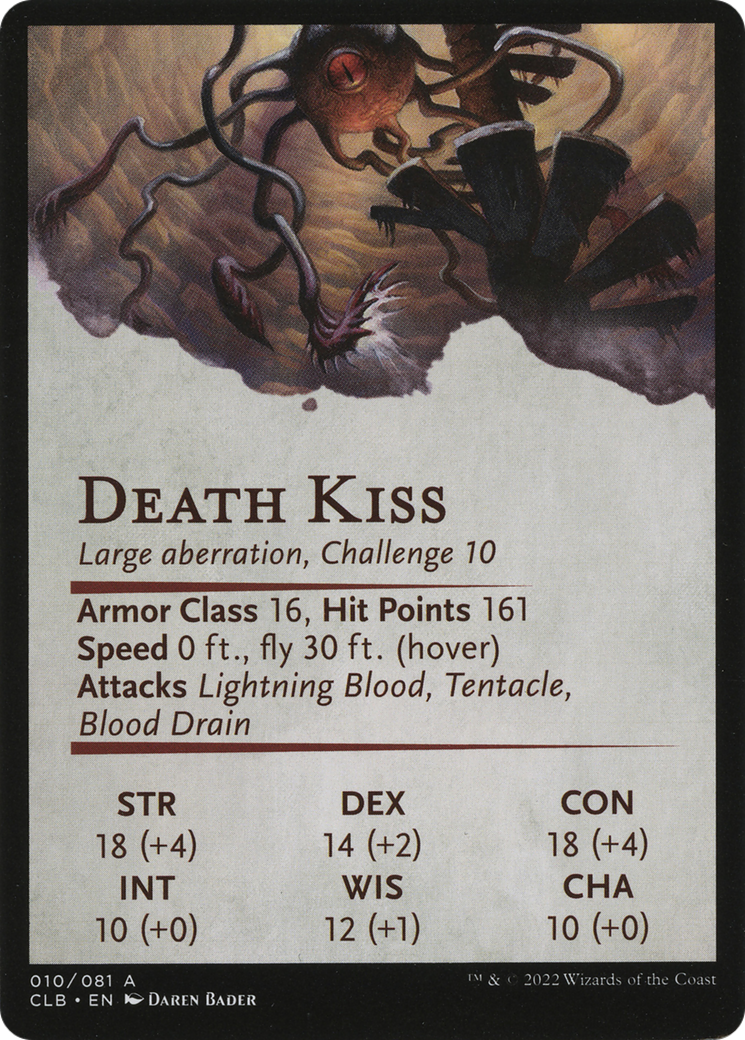 Death Kiss // Death Kiss (ACLB-010) - Battle for Baldur's Gate Art Series (Borderless) Foil-2