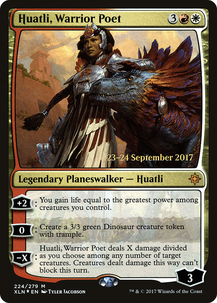Huatli, Warrior Poet [Ixalan Prerelease Promos]-1