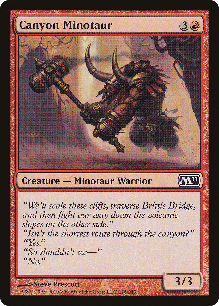 Canyon Minotaur [Magic 2011]-1