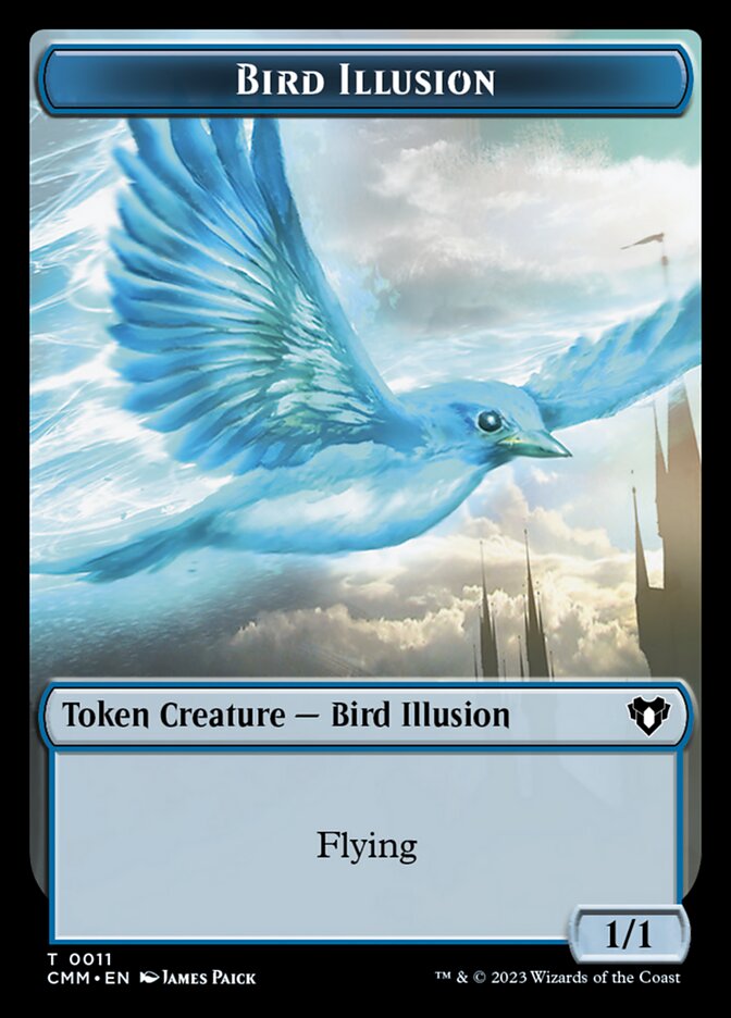 Thopter // Bird Illusion Double-Sided Token [Commander Masters Tokens]-2