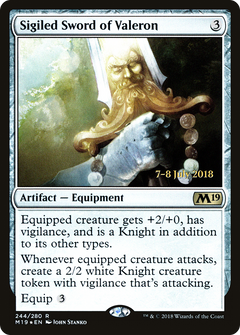 Sigiled Sword of Valeron [Core Set 2019 Prerelease Promos]-1