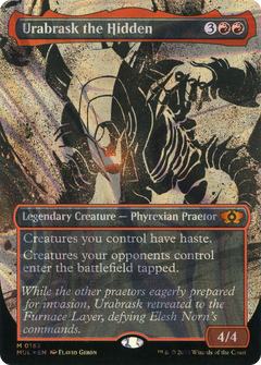 Urabrask the Hidden (Halo Foil) (MUL-153) - Multiverse Legends: (Showcase) (Borderless) Foil-1