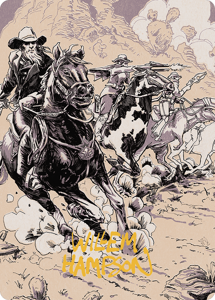Overwhelming Forces // Overwhelming Forces (AOTJ-040) - Outlaws of Thunder Junction Art Series (Borderless) Foil-3