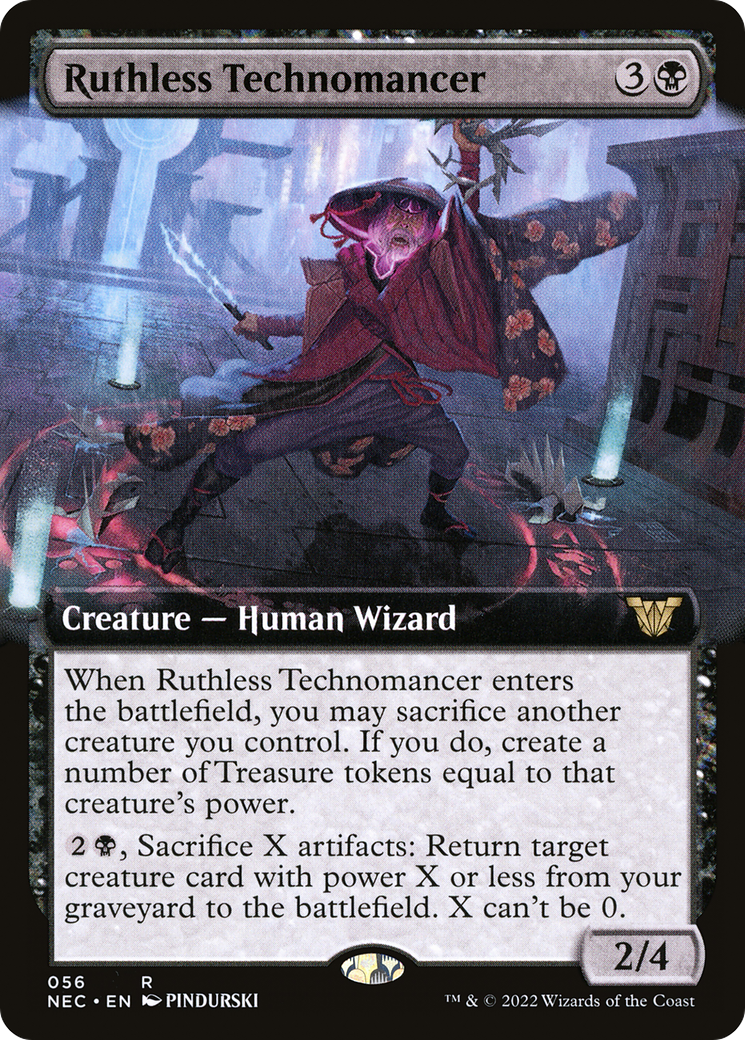 Ruthless Technomancer (Extended Art) [Kamigawa: Neon Dynasty Commander]-1