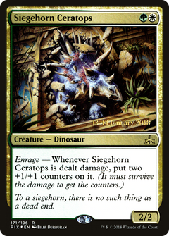 Siegehorn Ceratops [Rivals of Ixalan Prerelease Promos]-1