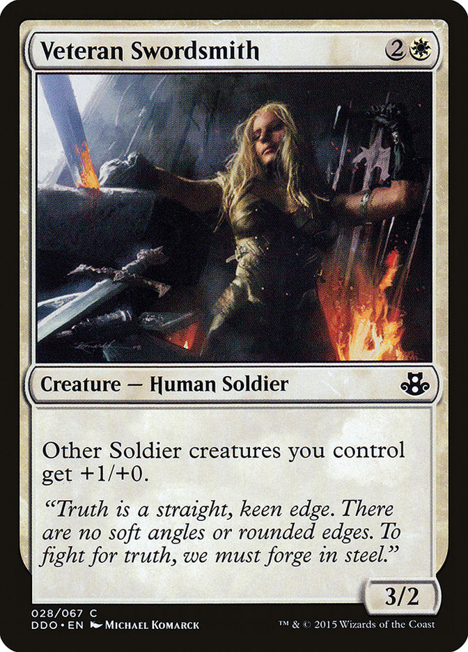 Veteran Swordsmith [Duel Decks: Elspeth vs. Kiora]-1