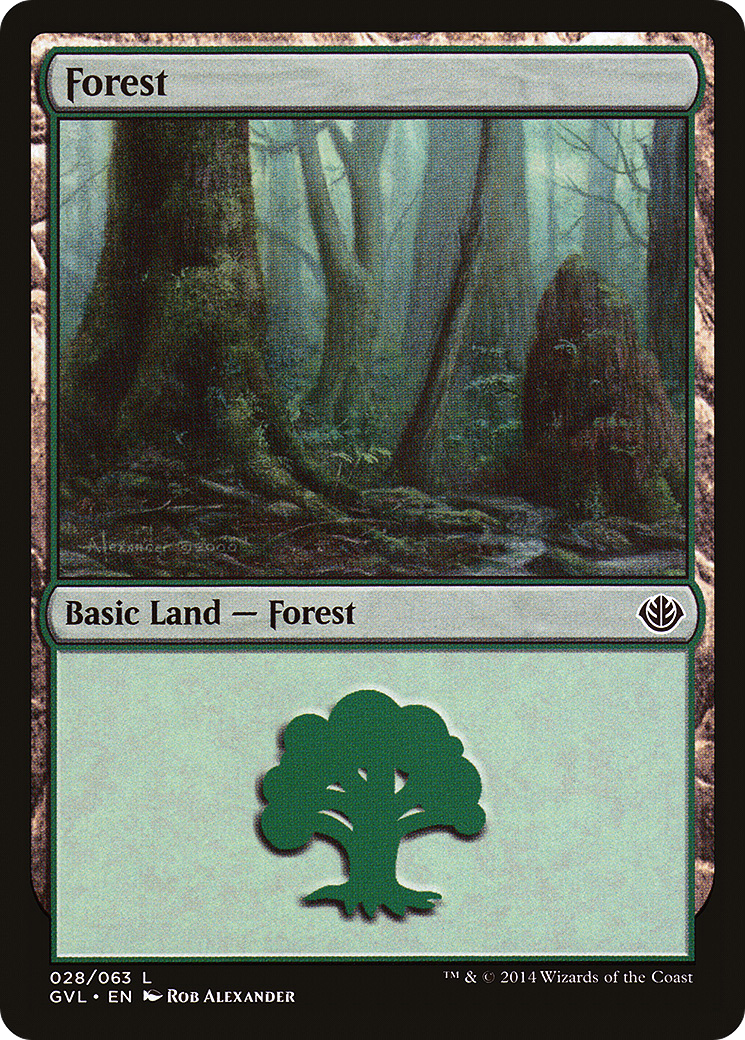 Forest (28) (Garruk vs. Liliana) [Duel Decks Anthology]-1