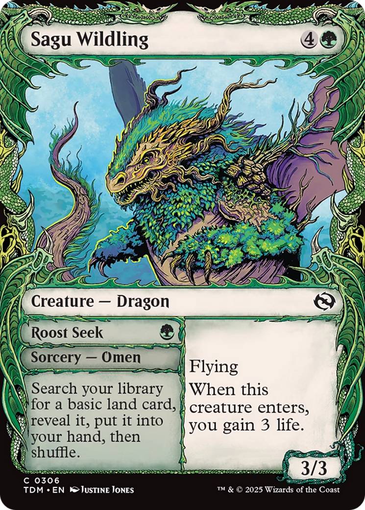 Sagu Wildling (Showcase) [Tarkir: Dragonstorm]-1