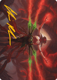 All Will Be One Art Card (Gold-Stamped Signature) [Phyrexia: All Will Be One Art Series]-1