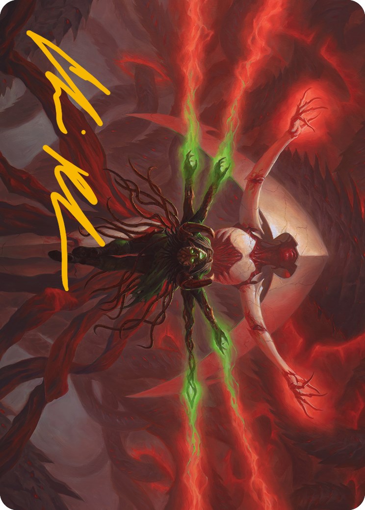 All Will Be One Art Card (Gold-Stamped Signature) [Phyrexia: All Will Be One Art Series]-1