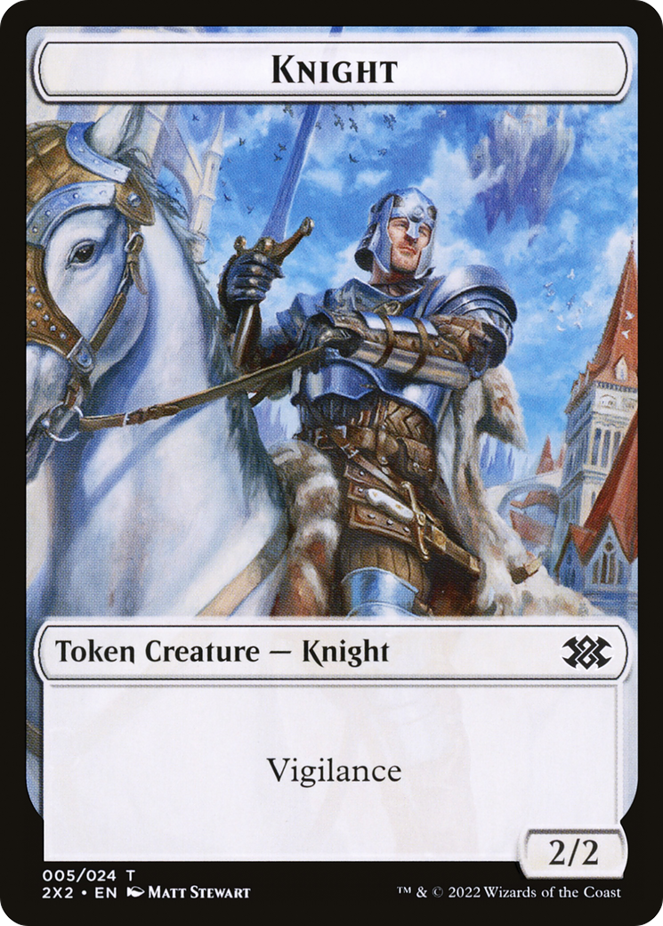 Knight (T2X2-005) - Double Masters 2022 Tokens-1