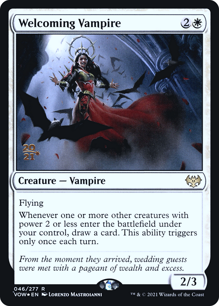 Welcoming Vampire (PRE-046) - Innistrad: Crimson Vow Promos Foil-1