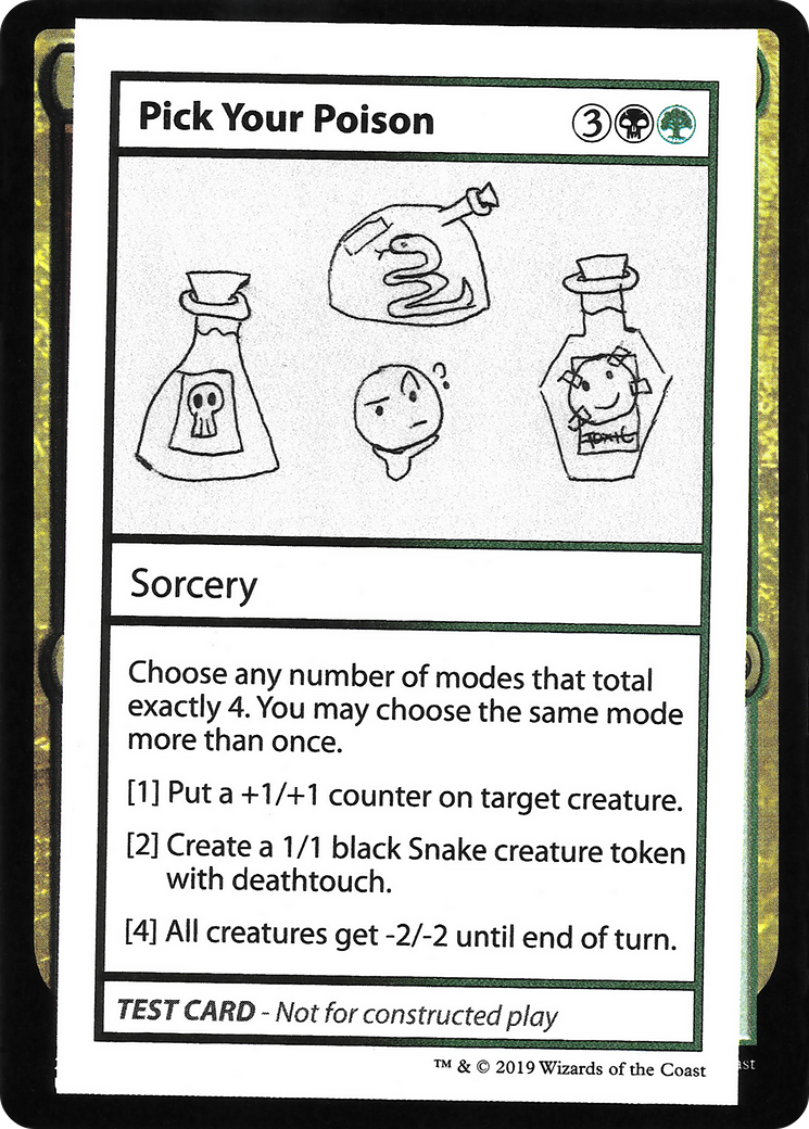 Pick Your Poison (2021 Edition) [Mystery Booster Playtest Cards]-1