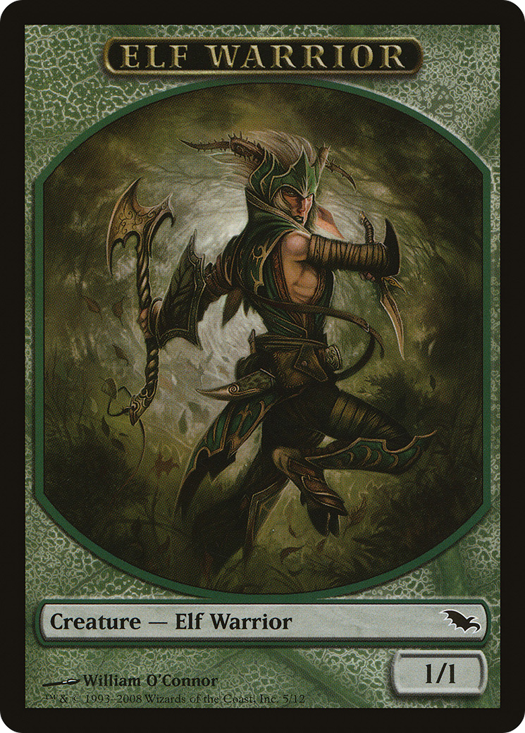 Elf Warrior Token (5/12) [Shadowmoor Tokens]-1