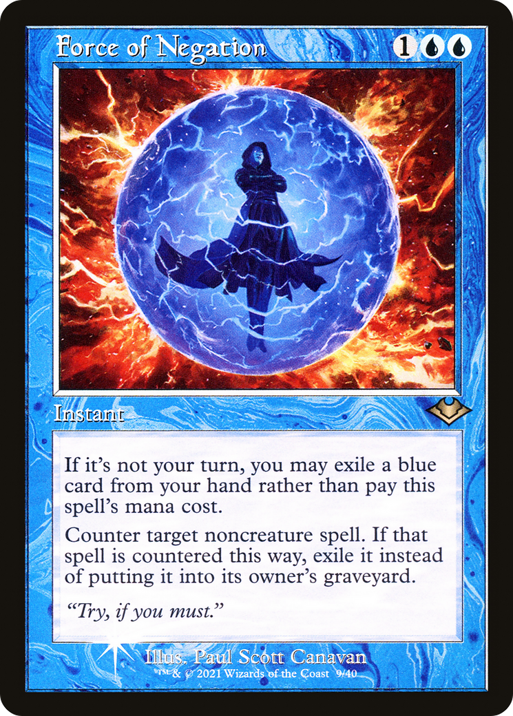 Force of Negation (MH1-009) - Modern Horizons 1 Timeshifts Etched Foil-1