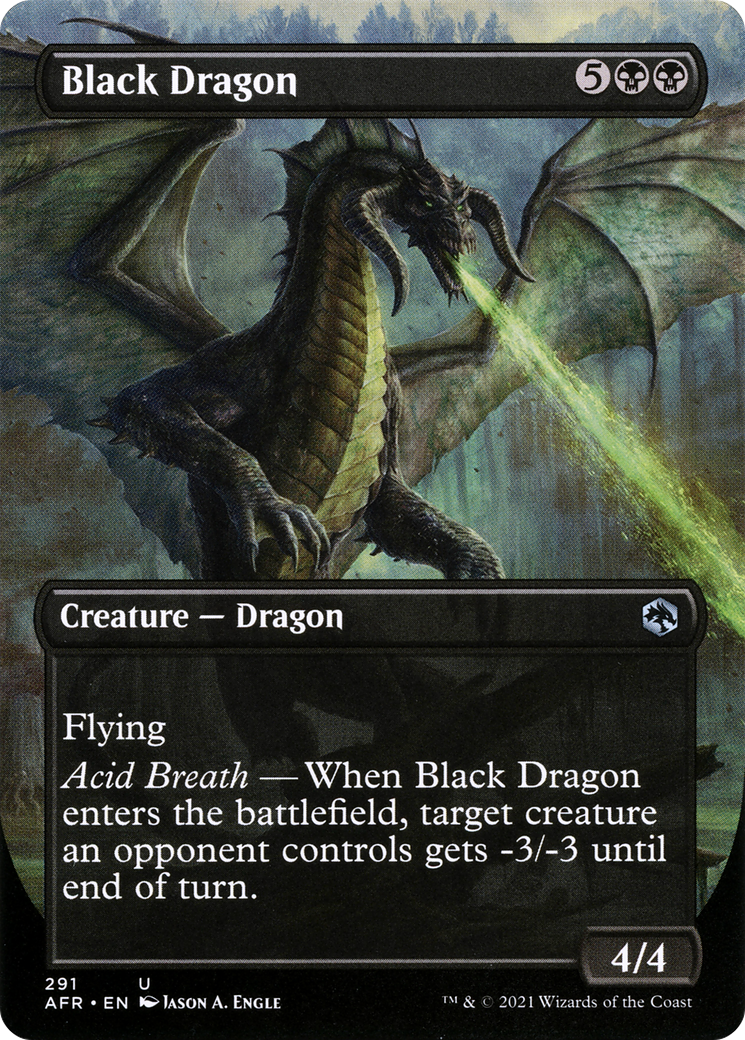 Black Dragon (Borderless Alternate Art) [Dungeons & Dragons: Adventures in the Forgotten Realms]-1