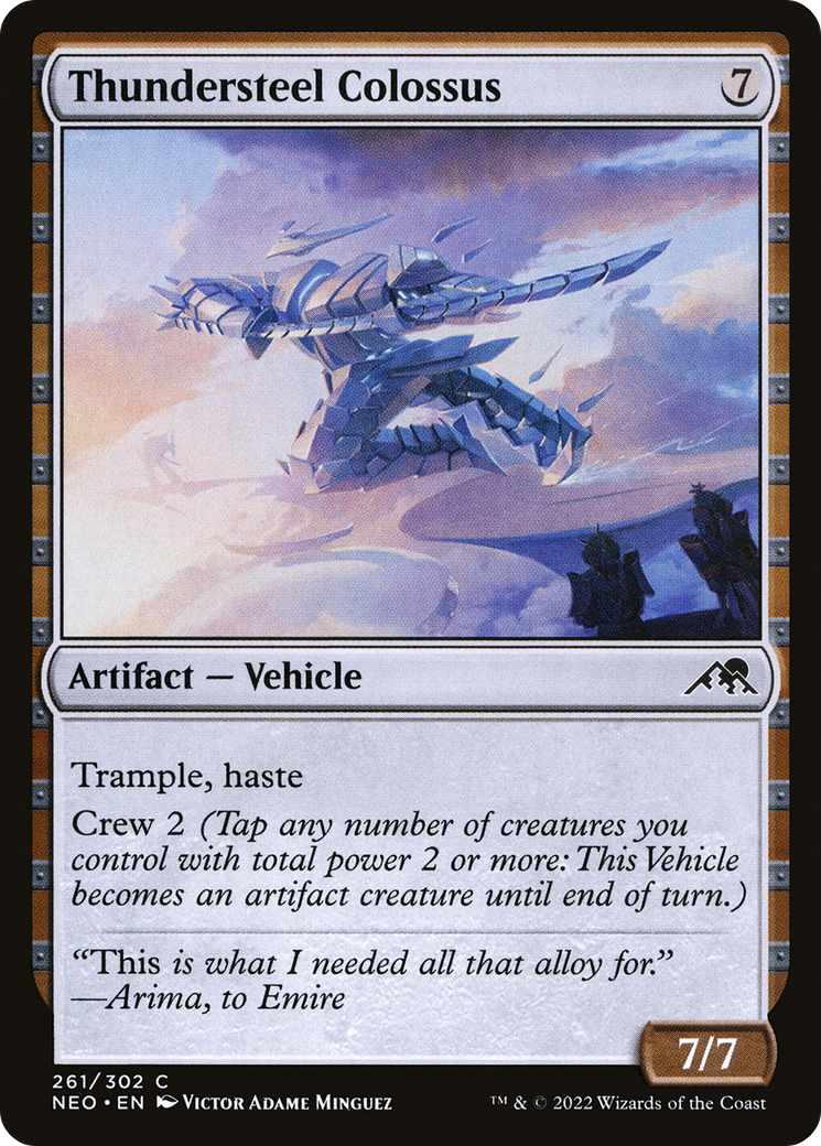 Thundersteel Colossus (NEO-261) - Kamigawa: Neon Dynasty Foil-1