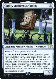 Codie, Vociferous Codex [Strixhaven: School of Mages Prerelease Promos]-1