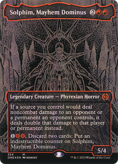 Solphim, Mayhem Dominus (Oil Slick Raised Foil) [Phyrexia: All Will Be One]-1