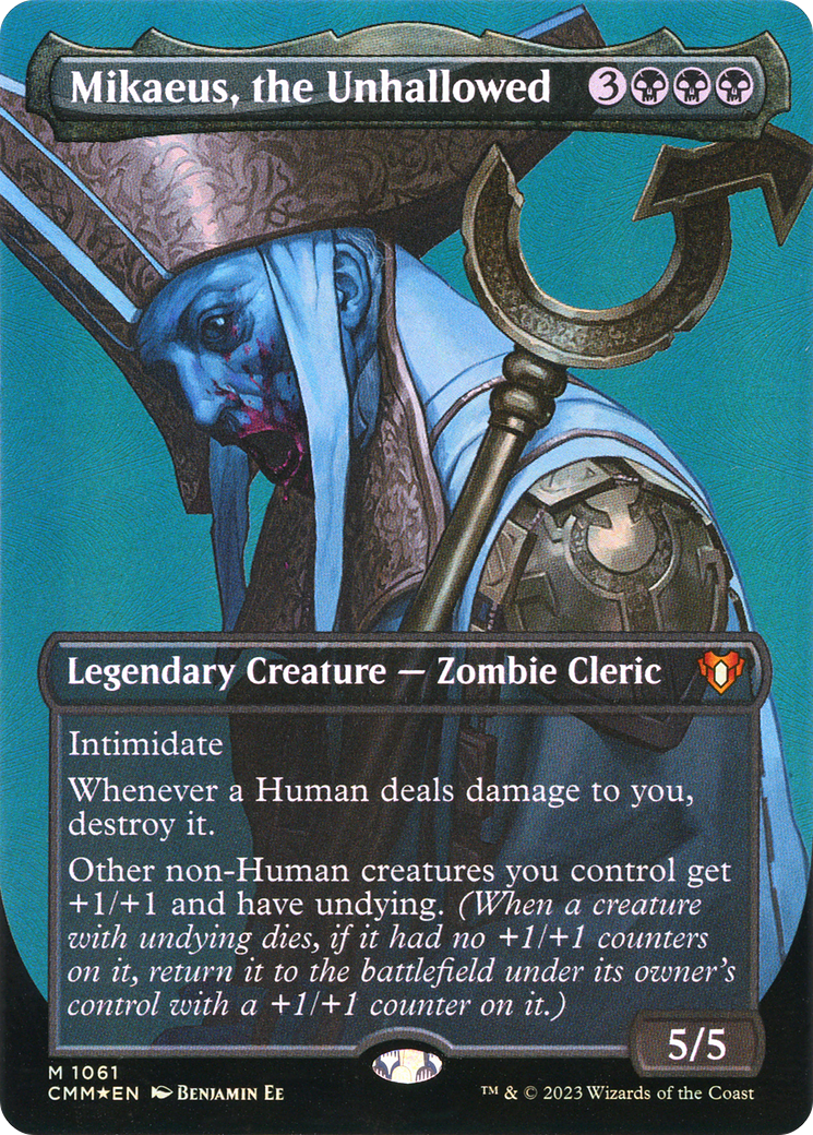 Mikaeus, the Unhallowed (Borderless Textured Foil Frame Break) [Commander Masters]-1