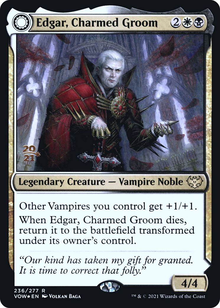 Edgar, Charmed Groom // Edgar Markov's Coffin [Innistrad: Crimson Vow Prerelease Promos]-3