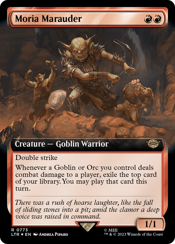 Moria Marauder (Extended Art) (Surge Foil) [The Lord of the Rings: Tales of Middle-Earth]-1
