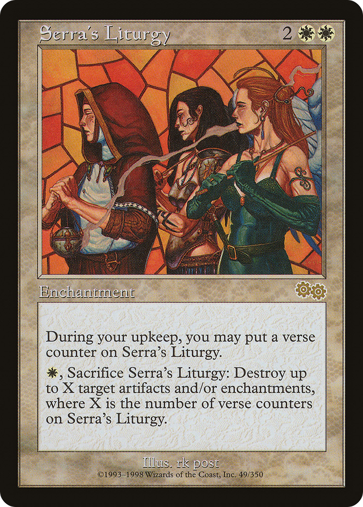Serra's Liturgy [Urza's Saga]-1