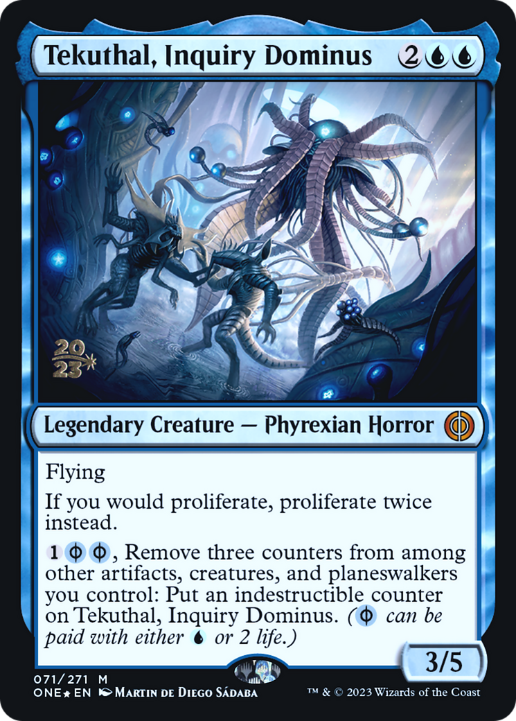 Tekuthal, Inquiry Dominus [Phyrexia: All Will Be One Prerelease Promos]-1