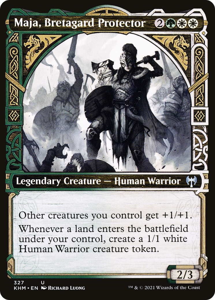 Maja, Bretagard Protector (Showcase) [Kaldheim]-1
