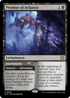 Promise of Aclazotz // Foul Rebirth [The Lost Caverns of Ixalan Commander]-1