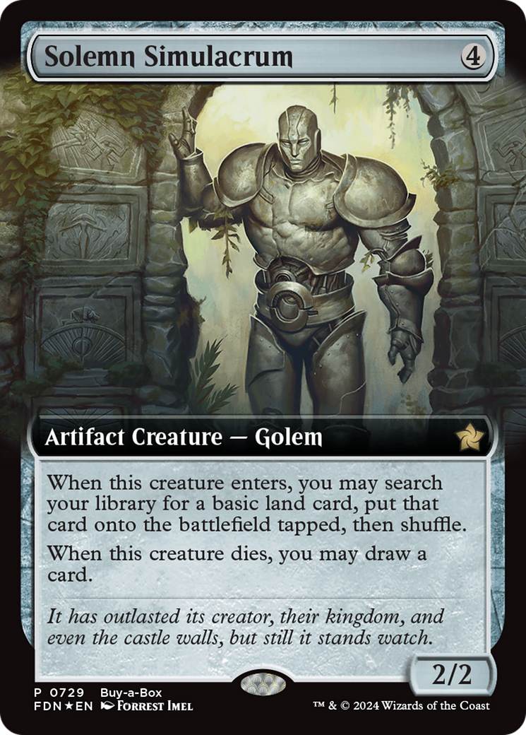 Solemn Simulacrum (FDN-729) - Foundations: (Extended Art) Foil-1